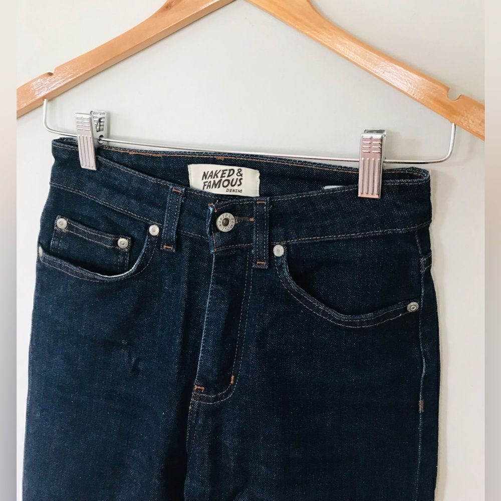 Naked & famous | dark Wash skinny jeans with stretch | size 26 waist